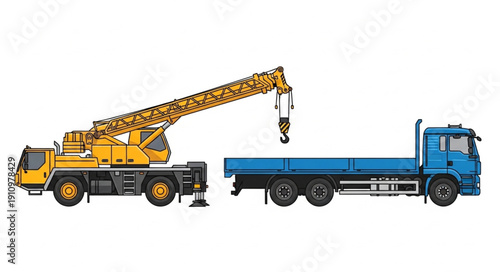 Crane Truck Heavy Machinery Equipment.