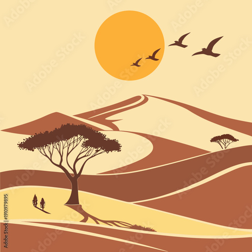 lonely tree in the desert