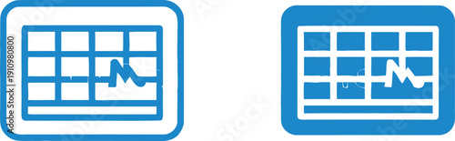 Blue ECG Graph Icons
