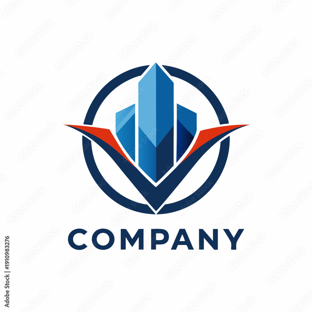 Fototapeta premium Minimalist type business logo template 