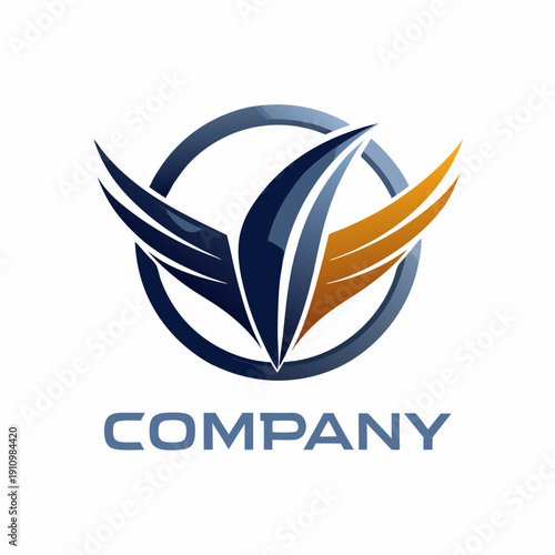 Minimalist type business logo template
