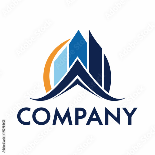 Minimalist type business logo template
