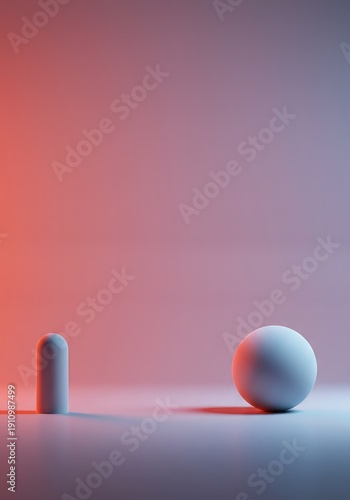 Brightly lit, clean, and simple studio setup emphasizing spaciousness and minimalist design on a seamless light backdrop ,subtle ,backdrop ,patternless