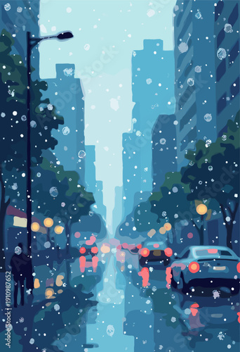 Raindrop background Water droplets glass window blurred city behind Meteorology concept