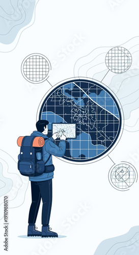 Explorer Studying Global Navigation Map Technology For Outdoor Adventure