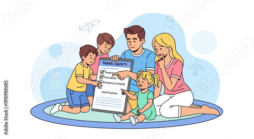 Family Planning Travel Safety Checklist Together For Vacation Preparation