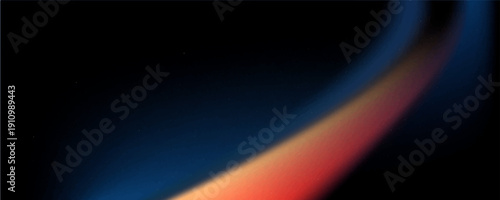 Dark blue orange red grainy texture background abstract vibrant color wave shape black backdrop noisy wide banner header design,vector,Eps10.