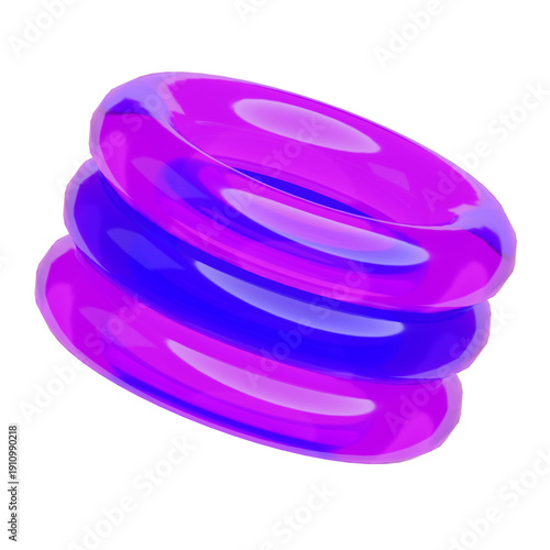 3D Abstract Spiral Ring
