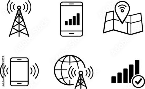 Mobile network and signal icons