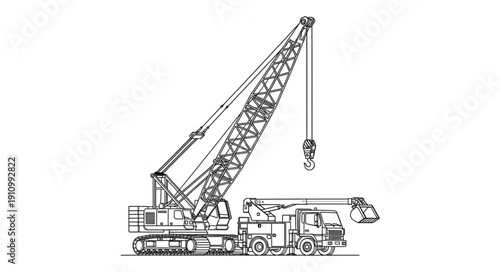 Crane Vehicle Heavy Machinery Equipment.