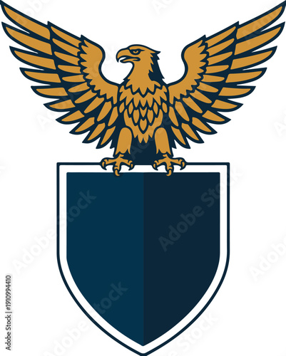 modern Eagle with shield icon