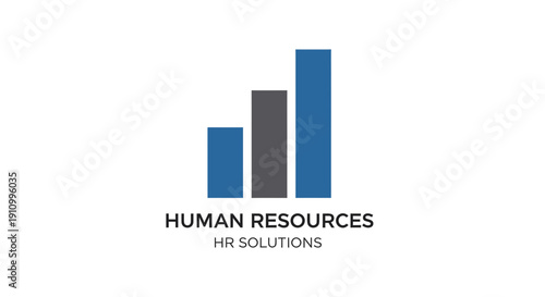 Innovative Human Resource Solutions Represented by a Modern, Graph-Based Logo Design