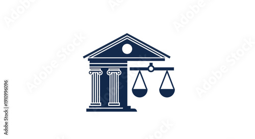 Illustration Of Justice And Law Representation, Ideal For Legal And Courtroom Theme