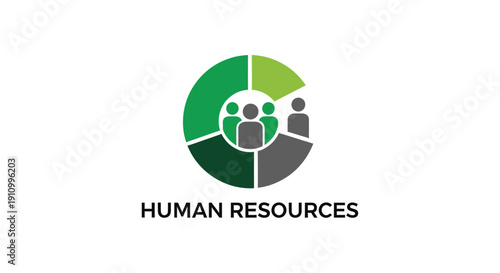 Innovative Human Resources Logo Emphasizing Teamwork, Growth, and Collaboration in Business