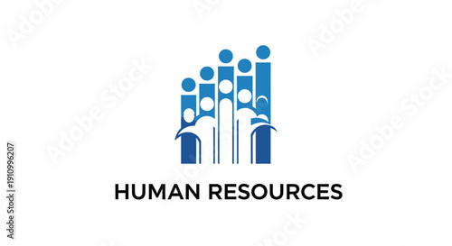 Innovative Human Resources Logo For Recruitment, Teamwork, Management, And Workforce Growth