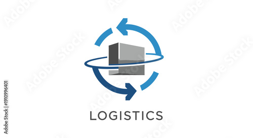 Innovative Logistics Company Logo Depicting Global Distribution and Efficient Transportation