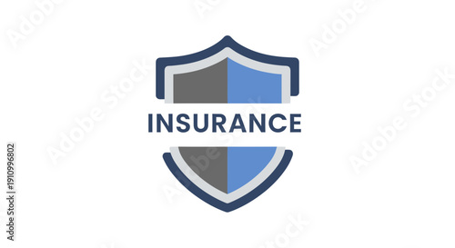 Insurance Shield Design Concept Promoting Protection and Financial Security With Abstract Visual