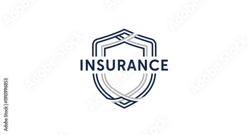 Insurance Shield Logo Illustrating Protection, Safeguarding, And Coverage Concepts
