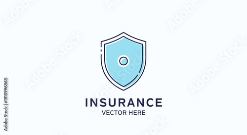 Insurance Shield Symbol and Design: Vector Graphics for Protection and Security Services