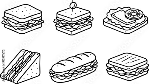 Sandwich varieties and fast food
