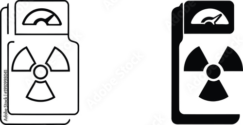Nuclear Radiation Badge Icons