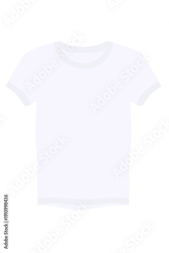 無地のTシャツイラスト｜シンプルな半袖トップスのベクター