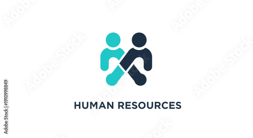 Human Resources Collaboration Icon Depicting Unity, Partnership, and Shared Goals in Business