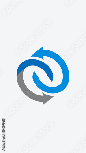 Intertwined Arrows: Circular Flow Symbol for Connection and Continuous Process