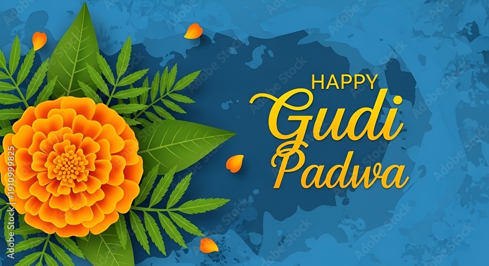 Fototapeta premium happy gudi padwa wishes