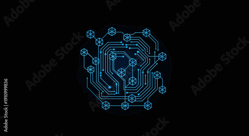 Intricate Circuitry Design Displaying Digital Innovation and Futuristic Conceptualization