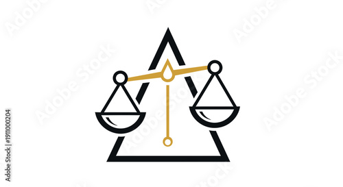 Justice And Equity Emblem: Conceptual Representation of Law, Balance, And Fairness in Design
