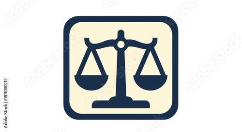 Justice And Equity Icon Design Representing Symbol of Fairness And Rights