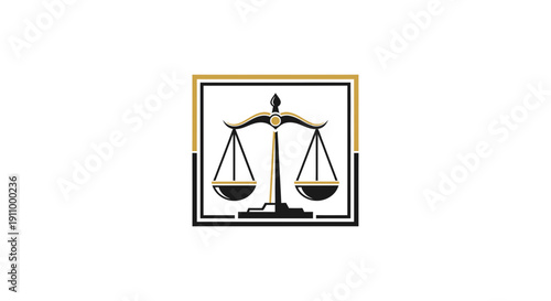 Justice And Law Symbol: Elegant Design Illustrating Fairness, Equality And Legal Matters