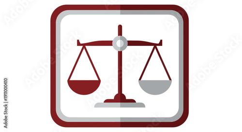 Justice Scale Icon Symbolizing Fairness and Equality in Law and Legal Matters