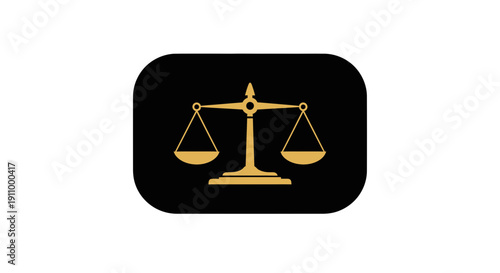 Justice Scale In A Black Rounded Square Logo Representing Rule Of Law