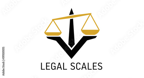 Justice Scales Logo Symbol Concept For Law Firm, Legal Counsel, And Attorney Services