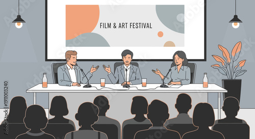 Film And Art Festival Panel Discussion With Audience Viewing