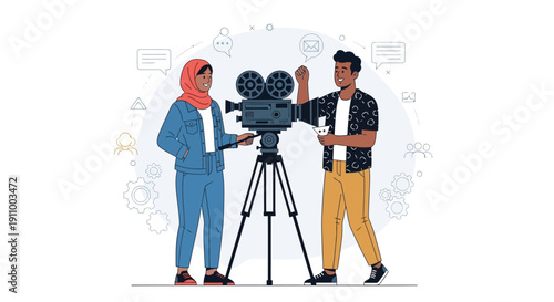 Filmmaking Collaboration Diverse Crew Captures Cinematic Moments