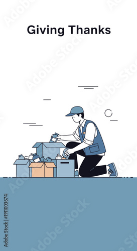 Generous Act Of Giving Assistance To Those In Need During Holidays