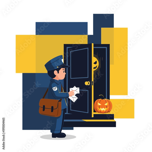 Halloween Postal Delivery Festive Mailman Brings Spooky Treats To Doorstep