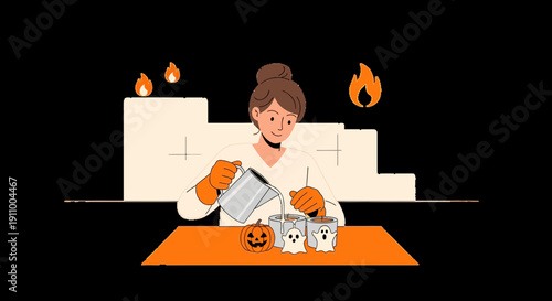 Halloween Candle Making Crafting Festive Spooky Home Decor