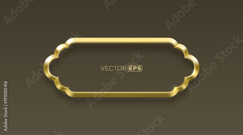 Elegant golden ornate frame on a dark background.