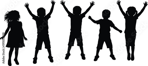 Construction worker silhouettes in various poses wearing hard hats and safety gear, industrial engineers, laborers, and builders isolated on white