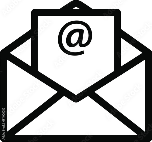 Email icon with at symbol