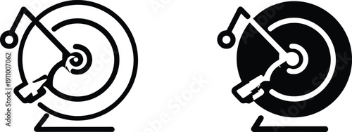 Archery Target with Arrow Icons