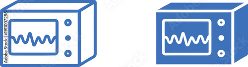 Blue Sound Wave Cube Icons