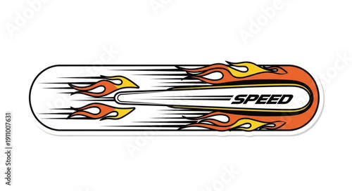 Flame Racing Speed Graphic Design.