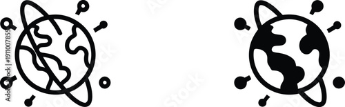 Global Earth Planet Icons