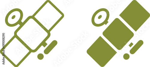 Green Satellite Icons