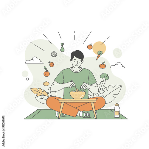 Healthy Meal Preparation And Consumption Routine For Well Being
